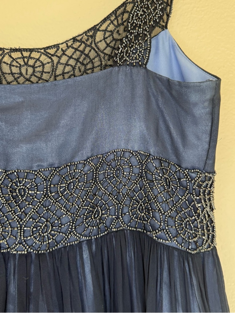VTG 100% Silk Midi Dress Fairycore Adrianna Papell Sz 10 - Picture 8 of 10